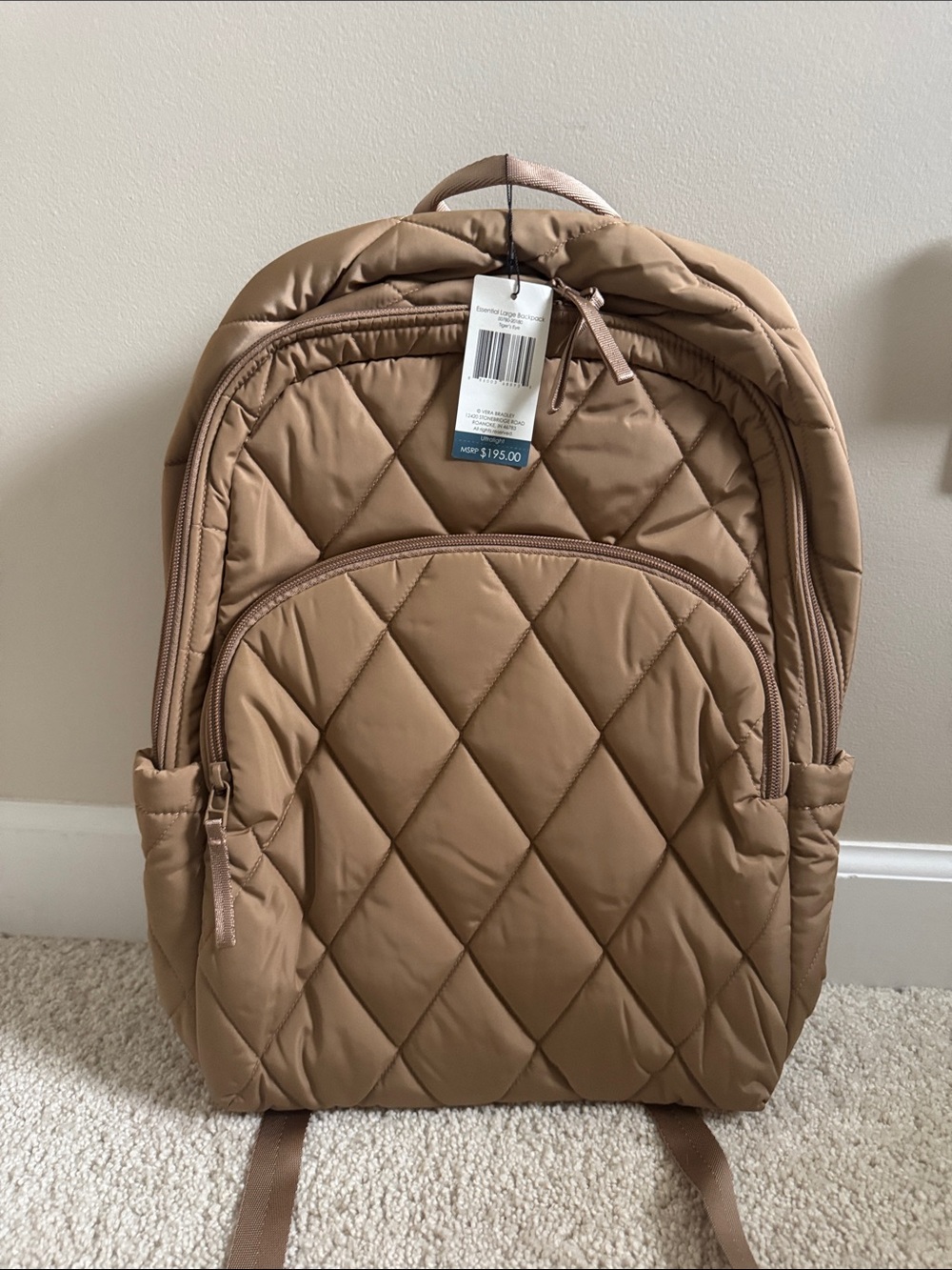 Vera Bradley Tiger’s Eye essential large backpack- NWT